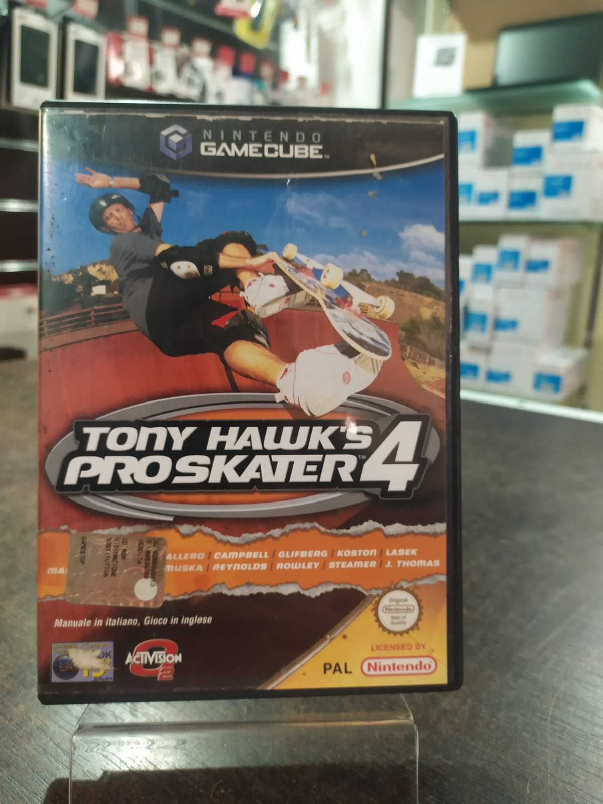 VIDEOGAME-USATO-TONY-HAWK'S-PRO-SKATER-4-NINTENDO-GAMECUBE-PAL-ITA